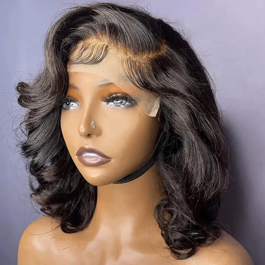 Body Wave Glueless 13X4 HD Lace Frontal Wig Brazilian Hair Wig Virgin Remy Hair 4X4 Lace Closure Wig 180% Density Human Hair Wig