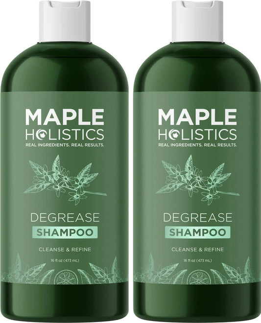 Degrease Shampoo for Oily Hair Care - Clarifying Shampoo for Oily Hair and Oily Scalp Care - Deep Cleansing Shampoo for Greasy Hair and Scalp Cleanser for Build up with Essential Oils for Hair 2 Pack