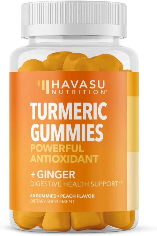 Havasu Turmeric Gummies with Ginger | Vegan 95% Curcumin Gummies for Superior Immune Defense, 60Ct