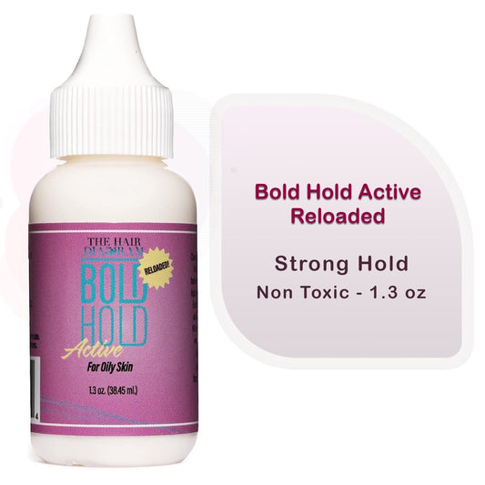 Bold Hold Active for Oily Skin, Lace Wig Glue/Adhesive, Water-Based Non-Toxic (1.3 Oz)